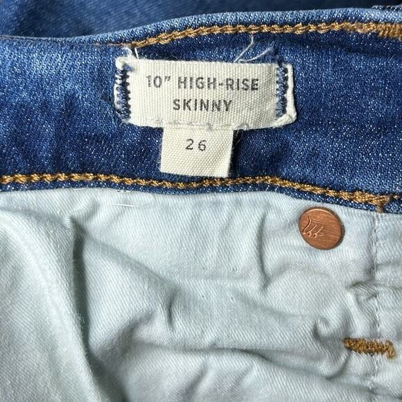 Madewell 10" High-Rise Button Fly Stretch Skinny Jeans Women's 26 Medium Wash - Picture 4 of 7